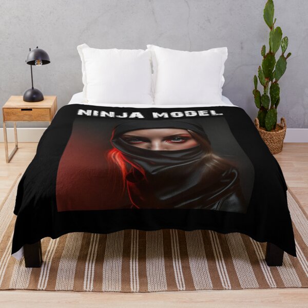 Item preview, Masked Female Ninja Model – Fashion Model Ninja Woman Warrior designed and sold by MadeByRobots.