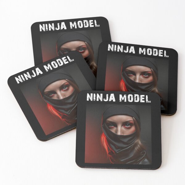Item preview, Masked Female Ninja Model – Fashion Model Ninja Woman Warrior designed and sold by MadeByRobots.