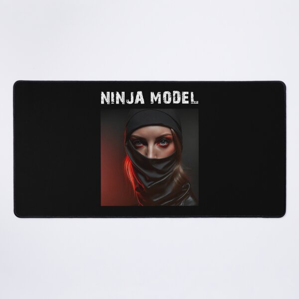 Item preview, Masked Female Ninja Model – Fashion Model Ninja Woman Warrior designed and sold by MadeByRobots.