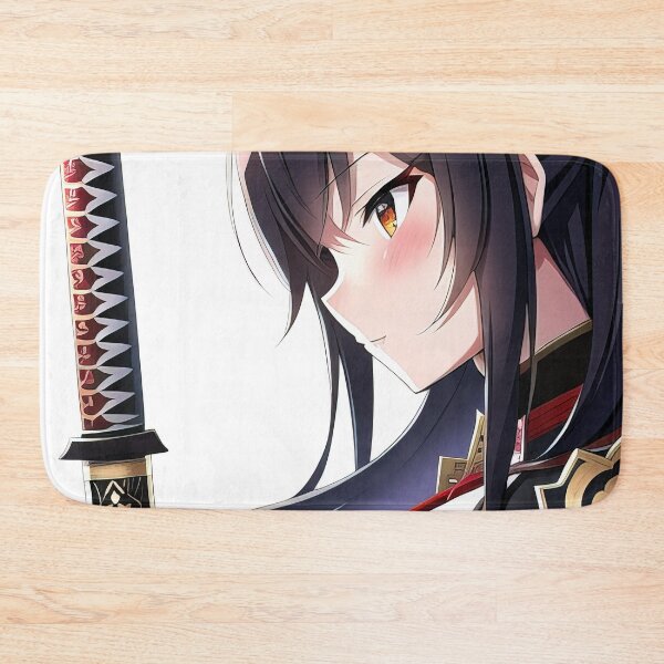 Item preview, Female anime warrior holding her katana designed and sold by 100PercentOtaku.