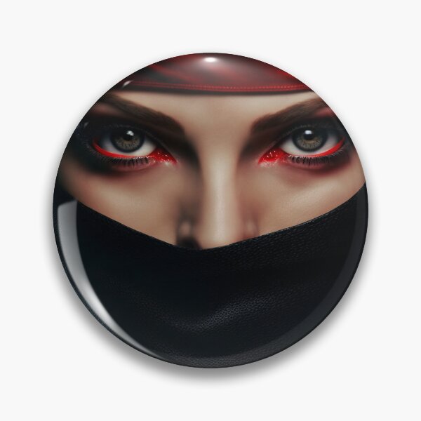Item preview, Masked Female Ninja Model – Fashion Model Ninja Woman Warrior designed and sold by MadeByRobots.