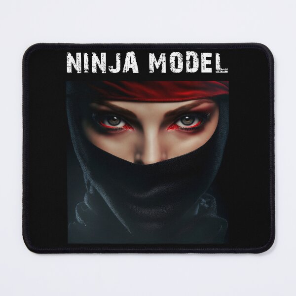 Item preview, Masked Female Ninja Model – Fashion Model Ninja Woman Warrior designed and sold by MadeByRobots.