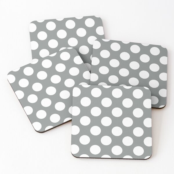 Item preview, Neutral Gray white polka dots designed and sold by coverinlove.