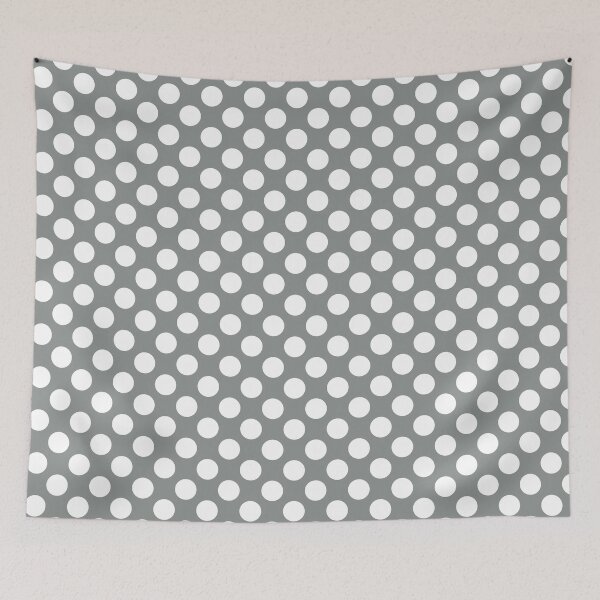 Item preview, Neutral Gray white polka dots designed and sold by coverinlove.