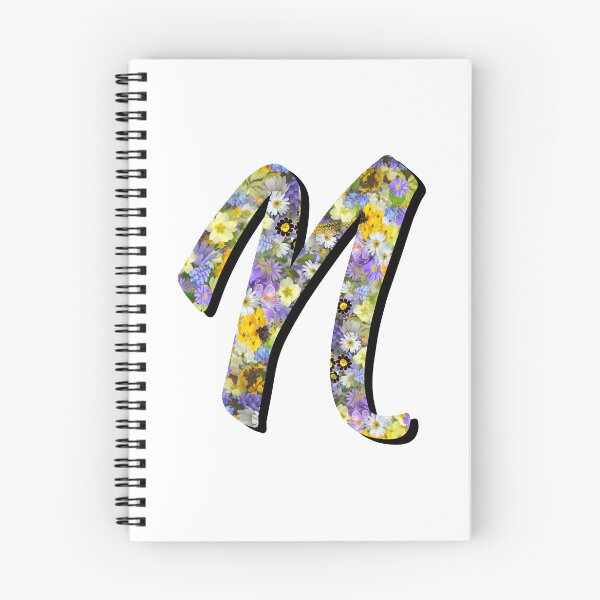Item preview, Letter N Monogram Script Initial Floral Variant designed and sold by quirkycounselor.