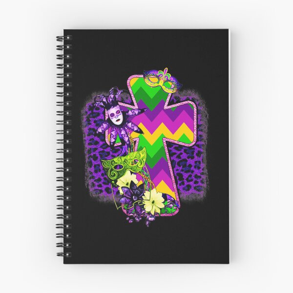 Item preview, Mardi gras cross designed and sold by pnkpopcorn.