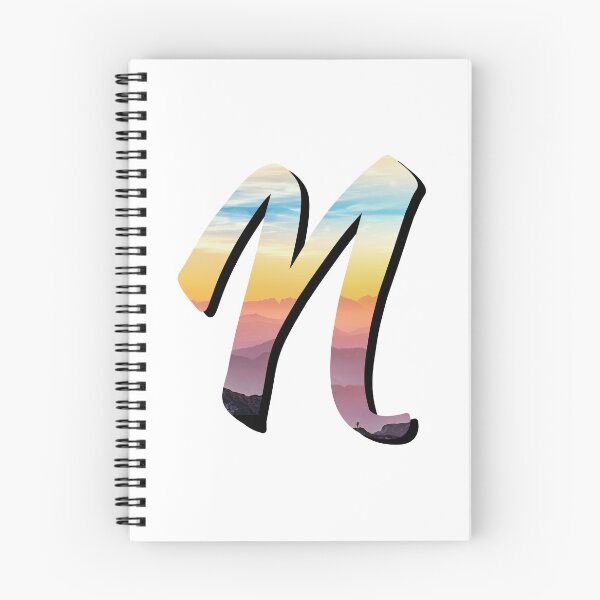 Item preview, Letter N Monogram Script Initial Pink Sunset Variant  designed and sold by quirkycounselor.