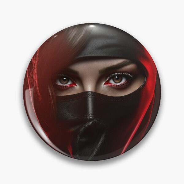 Item preview,  Masked Female Ninja Model – Fashion Model Ninja Woman Warrior designed and sold by MadeByRobots.