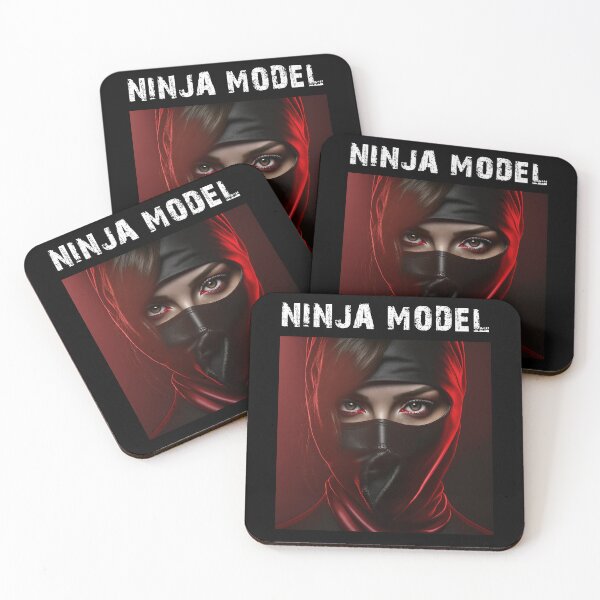 Item preview,  Masked Female Ninja Model – Fashion Model Ninja Woman Warrior designed and sold by MadeByRobots.