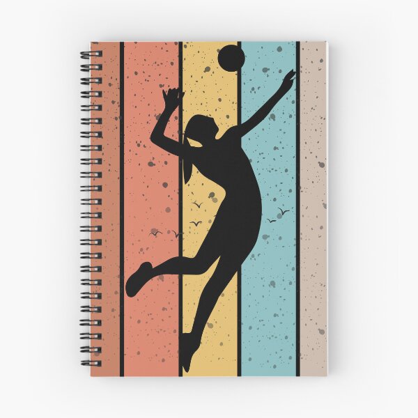 Item preview, Volleyball Spiker in Silhouette Beautiful Vintage Colorful Background designed and sold by efenem.