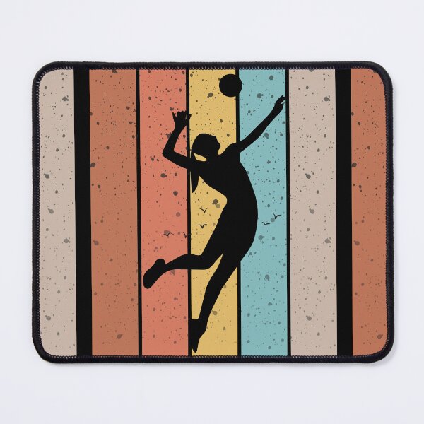 Item preview, Volleyball Spiker in Silhouette Beautiful Vintage Colorful Background designed and sold by efenem.