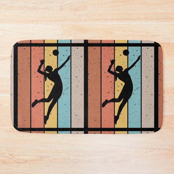 Item preview, Volleyball Spiker in Silhouette Beautiful Vintage Colorful Background designed and sold by efenem.
