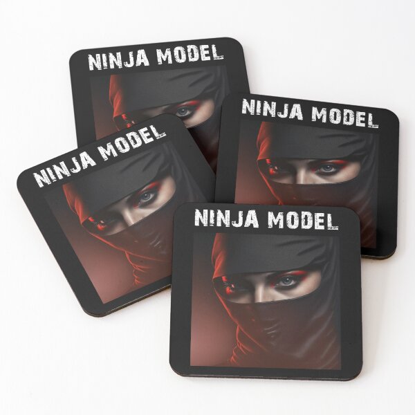 Item preview, Masked Female Ninja Model – Fashion Model Ninja Woman Warrior designed and sold by MadeByRobots.