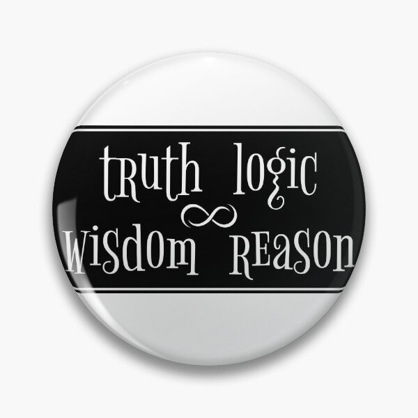 Item preview, Truth Logic Wisdom Reason Black and White designed and sold by Yiorgos Designs.