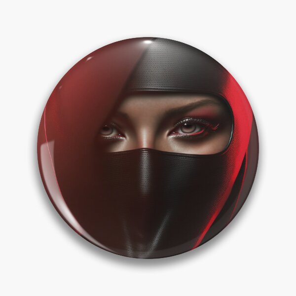 Item preview, Masked Female Ninja Model – Fashion Model Ninja Woman Warrior designed and sold by MadeByRobots.