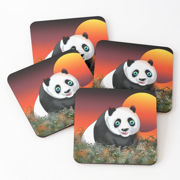 Item preview, cartoon panda sunset designed and sold by BeingNow.