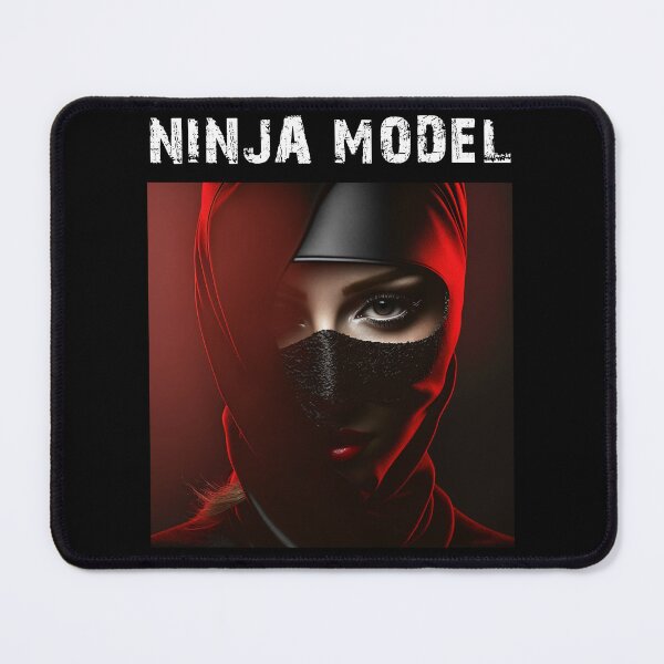 Item preview, Masked Female Ninja Model – Fashion Model Ninja Woman Warrior designed and sold by MadeByRobots.