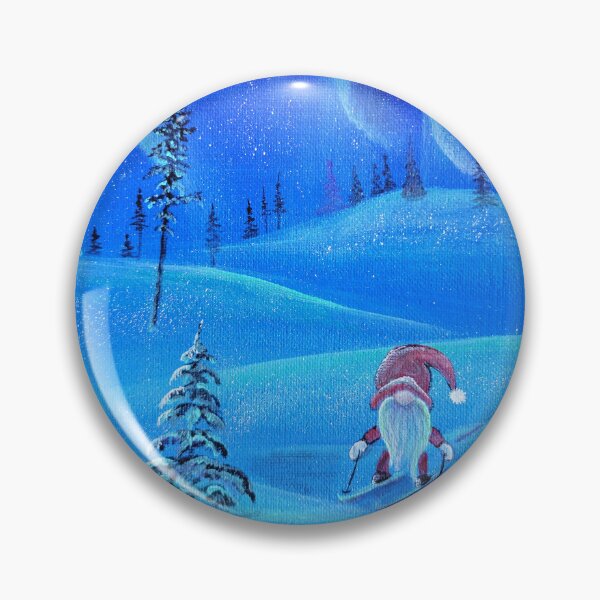 Item preview, Gnome Skiing under Aurora designed and sold by Debbie Center.