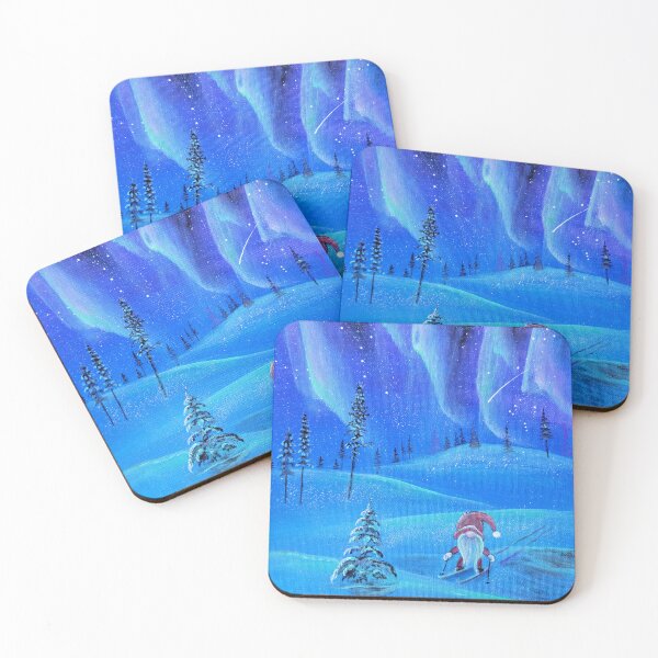Item preview, Gnome Skiing under Aurora designed and sold by Debbie Center.