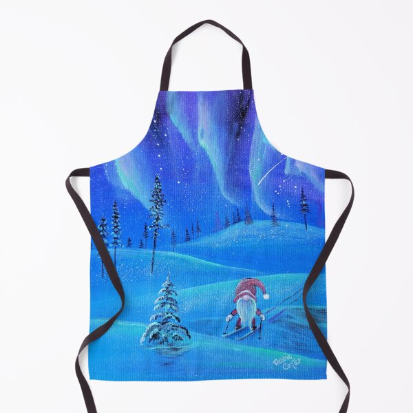 Item preview, Gnome Skiing under Aurora designed and sold by Debbie Center.