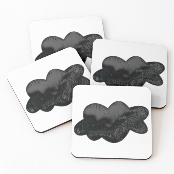 Item preview,  Cloud shape in black and grey designed and sold by FlossOrFi.