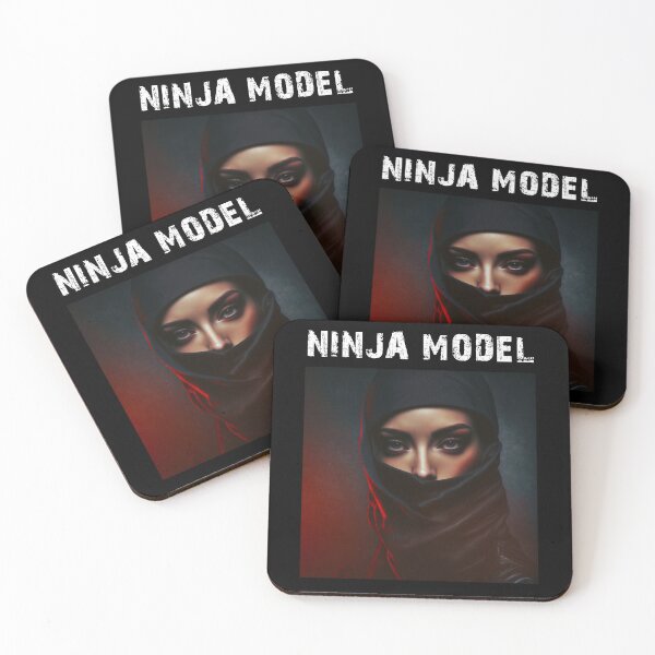 Item preview, Masked Female Ninja Model – Fashion Model Ninja Woman Warrior designed and sold by MadeByRobots.