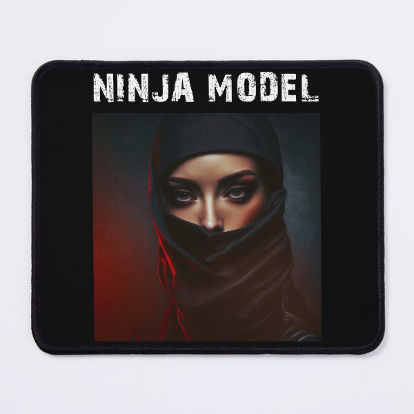 Item preview, Masked Female Ninja Model – Fashion Model Ninja Woman Warrior designed and sold by MadeByRobots.