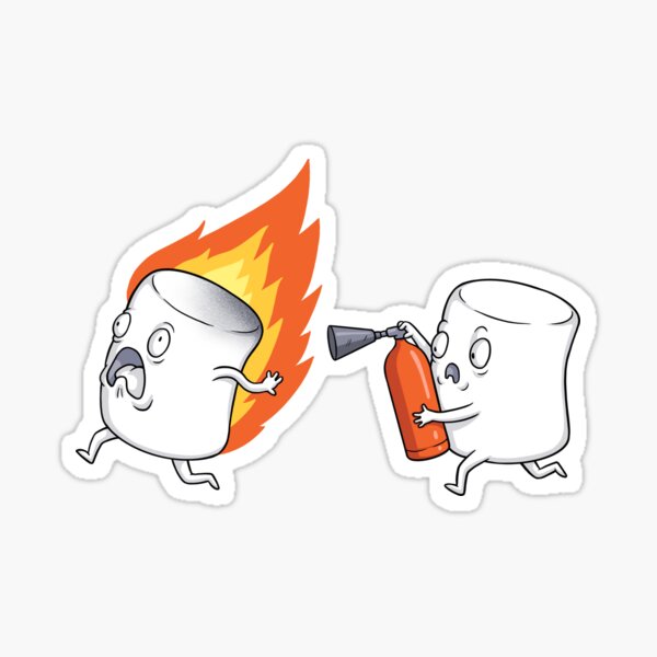 Artikel-Vorschau von Marshmallows bei einem Picknick, designt und verkauft von ComicadaArt.