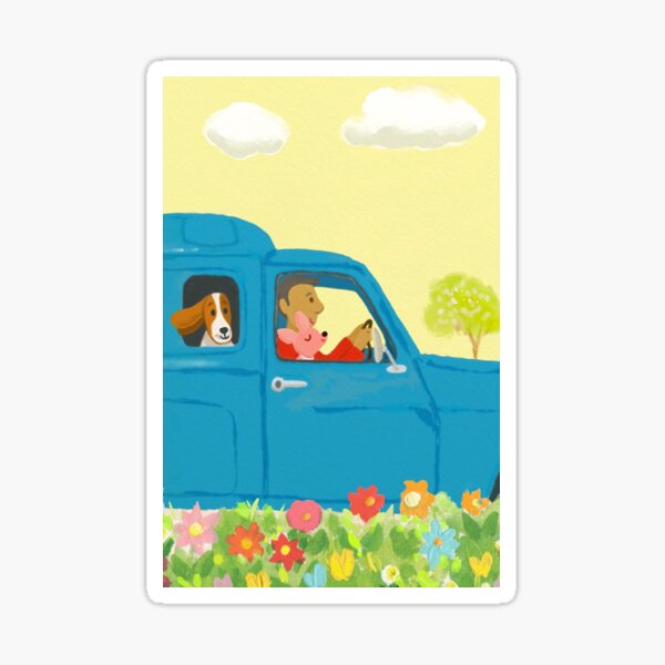 doggy day trip Sticker