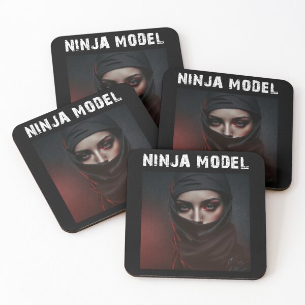 Item preview, Masked Female Ninja Model – Fashion Model Ninja Woman Warrior designed and sold by MadeByRobots.