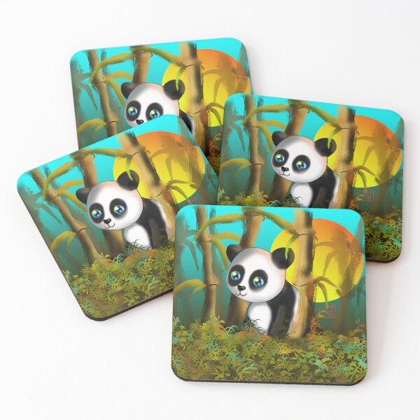 Item preview, baby panda with bamboo designed and sold by BeingNow.