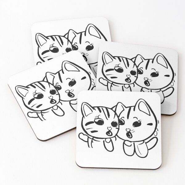 Item preview, Cute Funny Cat Pictures with Two Cat Cartoon Drawings designed and sold by FunnyCatsFam.
