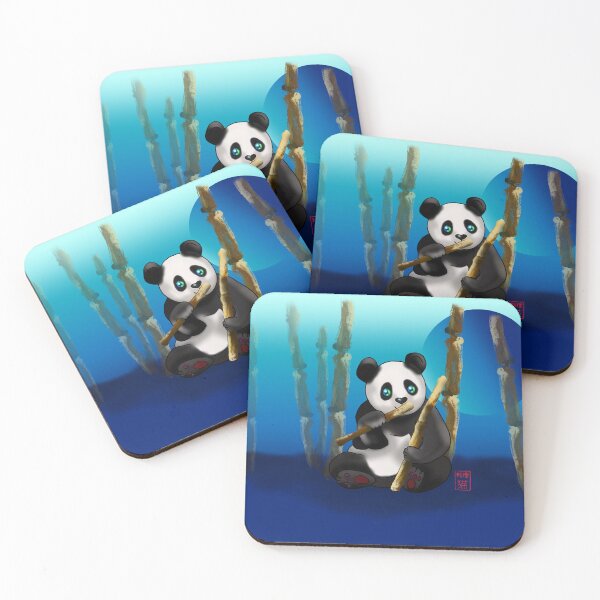 Item preview, cartoon panda with bamboo designed and sold by BeingNow.