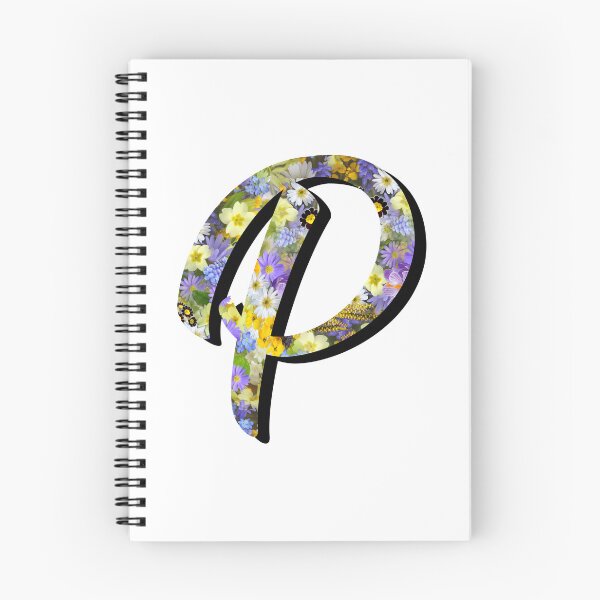 Artikelvorschau, Buchstabe P-Monogramm-Skript-erste florale Variante entworfen und verkauft von quirkycounselor.