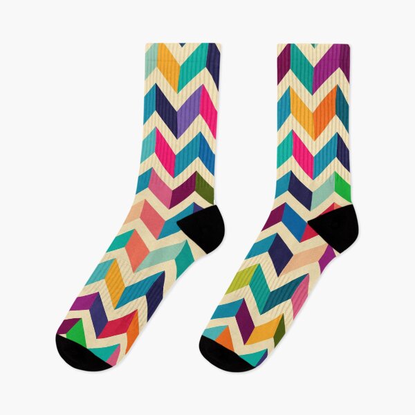Item preview, Retro Zig Zag Colorful Pattern designed and sold by PatternMama.