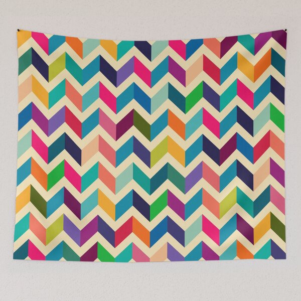 Item preview, Retro Zig Zag Colorful Pattern designed and sold by PatternMama.