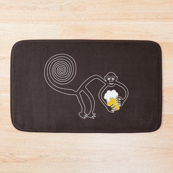 Item preview, Monkey with a pint of beer in white designed and sold by siloto.