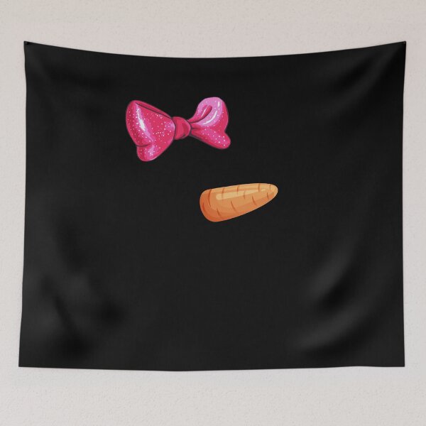 Item preview, Pink bow snowman face carrot nose christmas winter snow girl designed and sold by WilliamMacken.