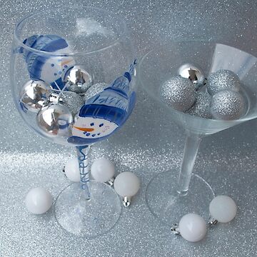 Artwork thumbnail, Christmas 2017 Wine or Martinis by Jen Waltmon
