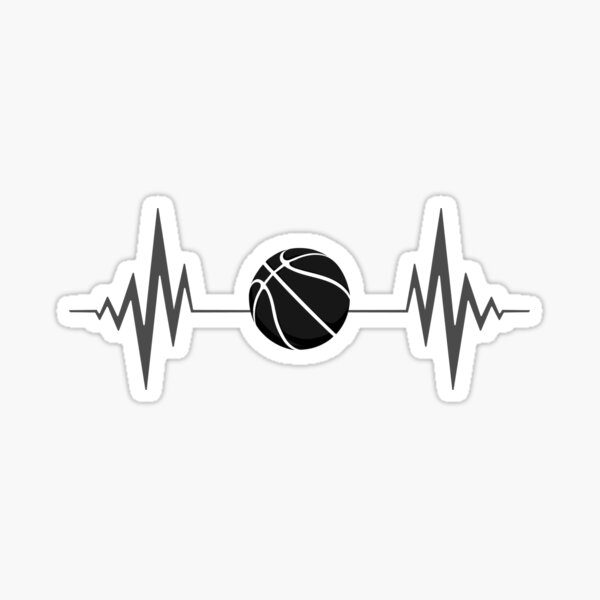Basketball Heart Divertido Regalo de Jugador de Baloncesto' Pegatina