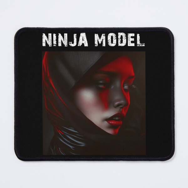 Item preview, Masked Female Ninja Model – Fashion Model Ninja Woman Warrior designed and sold by MadeByRobots.