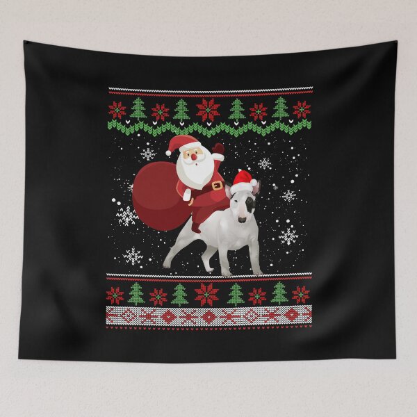 Item preview, Santa riding bull terrier ugly christmas gifts dog  designed and sold by WilliamMacken.