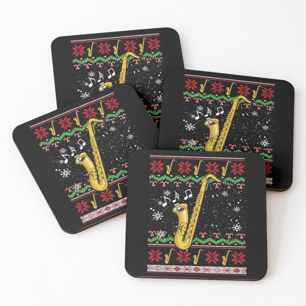 Item preview, Saxophone ugly christmas sweater lover saxophone tee designed and sold by WilliamMacken.