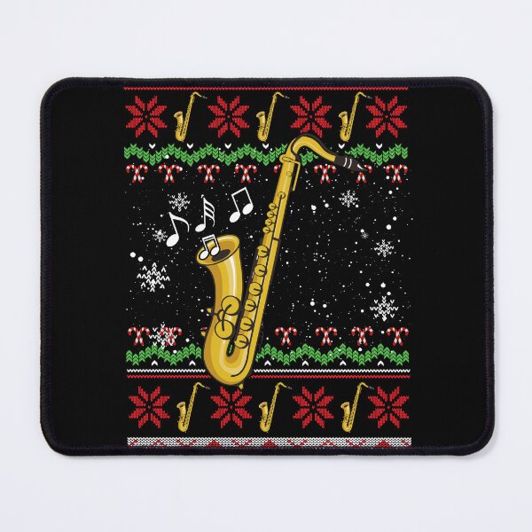 Item preview, Saxophone ugly christmas sweater lover saxophone tee designed and sold by WilliamMacken.