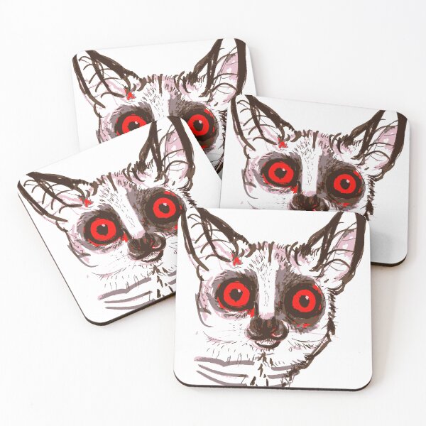 Item preview, Galago with red eyes designed and sold by belettelepink.