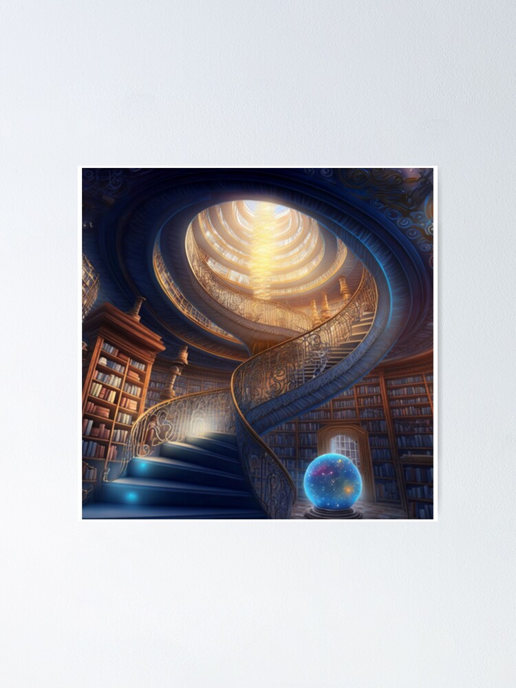 Akashic Stairway Artwork, Meditation Art, Light Code Art, Spiritual Art,  Galaxy Art Print | Poster