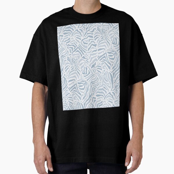 ZEBRA STRIPES Light Blue Oversized T-Shirt