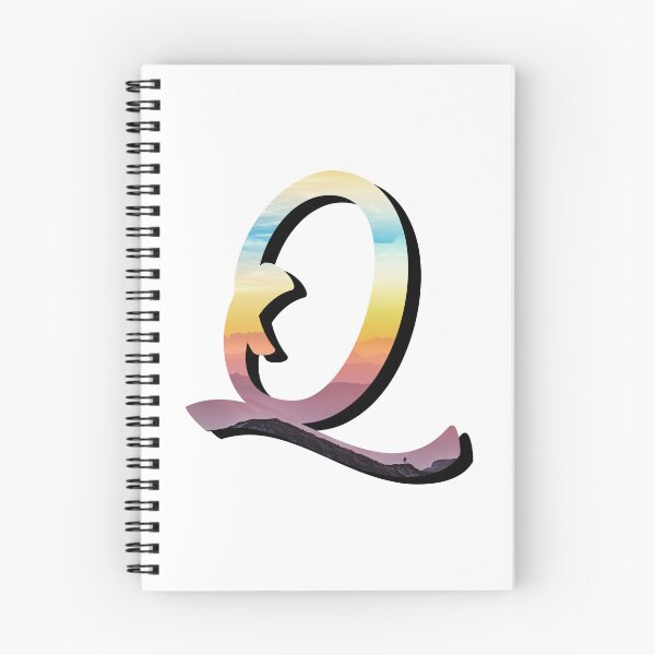 Item preview, Letter Q Monogram Script Initial Pink Sunset Variant  designed and sold by quirkycounselor.