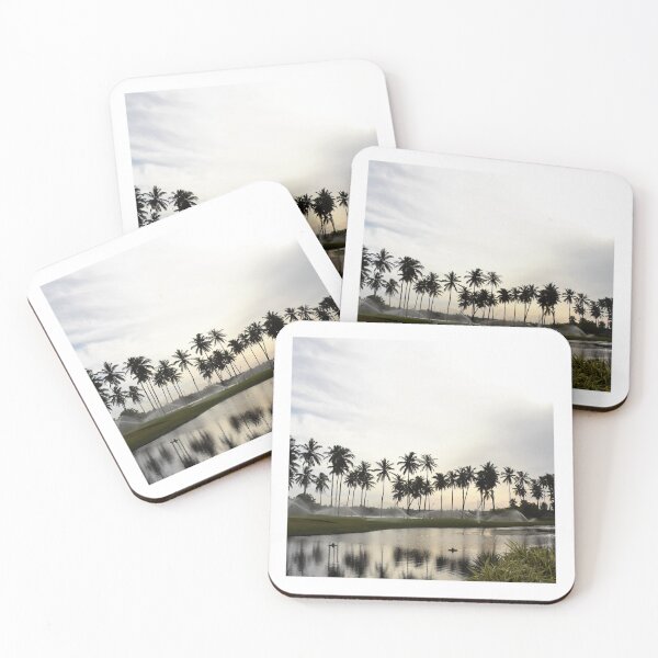 Item preview, Scenic morning view over palm trees by the lake designed and sold by mark-taylor.