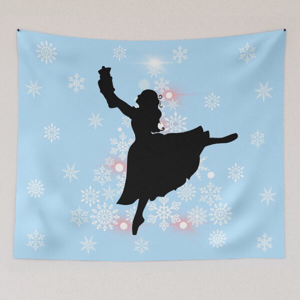 Item preview, The Nutcracker Ballet, Clara and Christmas Tree Christmas Holiday Dance-Baby Blue designed and sold by Kate Hyunsu Cho.